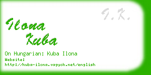 ilona kuba business card